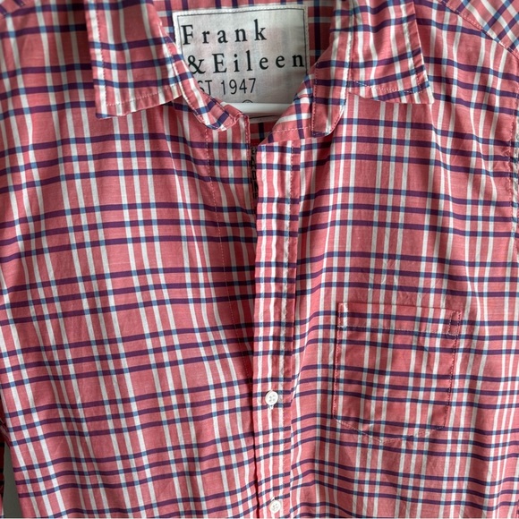 Frank & Eileen Button Down "the Barry" - Pink Plaid - Size Small - Picture 7 of 13
